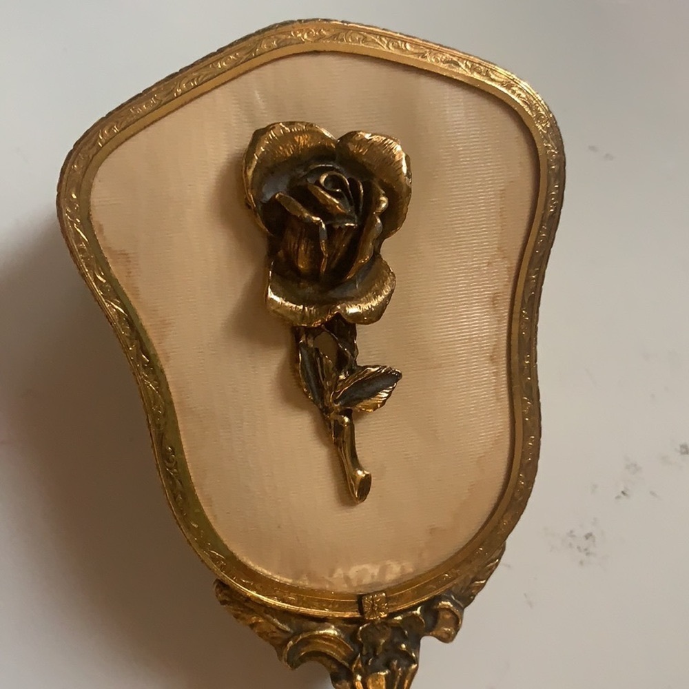 VINTAGE VANITY BRUSH ORNATE HAND HELD.  10.5” LENGTH ART DECO VICTORIAN LOLITA - Picture 8 of 10